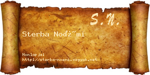 Sterba Noémi névjegykártya